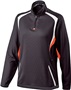 Womens 1/4 Zip Pullover (Black,Forest,Maroon,Navy,Purple,Royal,Red) BLACK/ORANGE/WHITE Pocket