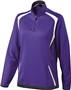 Womens 1/4 Zip Pullover (Black,Forest,Maroon,Navy,Purple,Royal,Red) PURPLE/BLACK/WHITE Pocket