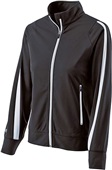 Womens Full Zip, Pocketed Jacket (Black,Brown,Forest,Graphite,Maroon,Navy,Royal,Red) BLACK/WHITE Pocket