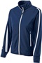 Womens Full Zip, Pocketed Jacket (Black,Brown,Forest,Graphite,Maroon,Navy,Royal,Red) NAVY/WHITE Pocket