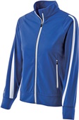 Womens Full Zip, Pocketed Jacket (Black,Brown,Forest,Graphite,Maroon,Navy,Royal,Red) ROYAL/WHITE Pocket