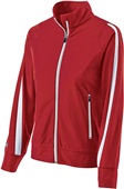 Womens Full Zip, Pocketed Jacket (Black,Brown,Forest,Graphite,Maroon,Navy,Royal,Red) SCARLET/WHITE Pocket