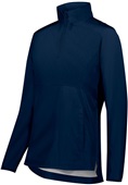 Womens (WS, WXS - Navy) 1/4- Zip, Front Pockets, Pullover Shirt NAVY Pocket