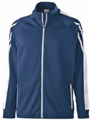 Holloway Adult Youth Heather Jacket (Black,Maroon,Navy,Royal,Scarlet) NAVY HEATHER/WHITE/WHITE Pocket