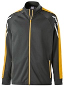 Holloway Adult Youth Heather Jacket (Black,Maroon,Navy,Royal,Scarlet) BLACK HEATHER/LIGHT GOLD/WHITE Pocket