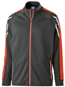 Holloway Adult Youth Heather Jacket (Black,Maroon,Navy,Royal,Scarlet) BLACK HEATHER/ORANGE/WHITE Pocket