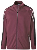 Holloway Adult Youth Heather Jacket (Black,Maroon,Navy,Royal,Scarlet) MAROON HEATHER/BLACK/WHITE Pocket