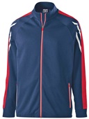 Holloway Adult Youth Heather Jacket (Black,Maroon,Navy,Royal,Scarlet) NAVY HEATHER/SCARLET/WHITE Pocket