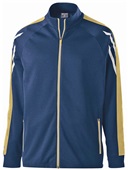 Holloway Adult Youth Heather Jacket (Black,Maroon,Navy,Royal,Scarlet) NAVY HEATHER/VEGAS GOLD/WHITE Pocket