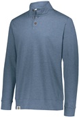 Adult 3-Button Heather Pullover (Athletic,Black,Forest,Maroon,Navy,Royal,Red,Storm,Birch) STORM HEATHER Pocket