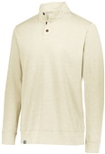 Adult 3-Button Heather Pullover (Athletic,Black,Forest,Maroon,Navy,Royal,Red,Storm,Birch) VINTAGE BIRCH HEATHER Pocket