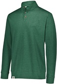 Adult 3-Button Heather Pullover (Athletic,Black,Forest,Maroon,Navy,Royal,Red,Storm,Birch) FOREST HEATHER Pocket