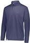 Adult 3-Button Heather Pullover (Athletic,Black,Forest,Maroon,Navy,Royal,Red,Storm,Birch) NAVY HEATHER Pocket