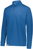 Adult 3-Button Heather Pullover (Athletic,Black,Forest,Maroon,Navy,Royal,Red,Storm,Birch) ROYAL HEATHER Pocket
