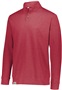 Adult 3-Button Heather Pullover (Athletic,Black,Forest,Maroon,Navy,Royal,Red,Storm,Birch) SCARLET HEATHER Pocket