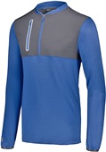 Adult/ Youth Hybrid 1/4 Zip Pullover (BK,Carbon,Forest,Kelly,Maroon,Navy,Orange,Purple,Royal,Red,WT) ROYAL/CARBON Pocket