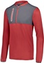 Adult/ Youth Hybrid 1/4 Zip Pullover (BK,Carbon,Forest,Kelly,Maroon,Navy,Orange,Purple,Royal,Red,WT) SCARLET/CARBON Pocket