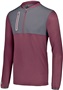 Adult/ Youth Hybrid 1/4 Zip Pullover (BK,Carbon,Forest,Kelly,Maroon,Navy,Orange,Purple,Royal,Red,WT) MAROON/CARBON Pocket