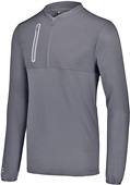 Adult/ Youth Hybrid 1/4 Zip Pullover (BK,Carbon,Forest,Kelly,Maroon,Navy,Orange,Purple,Royal,Red,WT) CARBON/CARBON Pocket