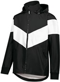 Youth 2-Tone, Inside & Outside Pockets, Concealed Hood Jacket BLACK/WHITE Pocket