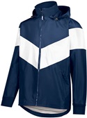 Youth 2-Tone, Inside & Outside Pockets, Concealed Hood Jacket NAVY/WHITE Pocket