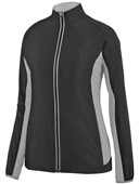 Augusta Sportswear Ladies Preeminent Jacket 3302 BLACK/ GRAPHITE HEATHER Pocket