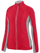 Augusta Sportswear Ladies Preeminent Jacket 3302 RED/ GRAPHITE HEATHER Pocket