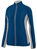 Augusta Sportswear Ladies Preeminent Jacket 3302 NAVY/ GRAPHITE HEATHER Pocket