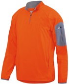 Augusta Sportswear Adult Preeminent 1/2 Zip Pullover 3311 ORANGE/ GRAPHITE Pocket
