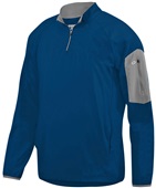  Adult Pocketed, 1/2 Zip, 2-Color Pullover NAVY/ GRAPHITE Pocket