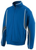 Adult/ Youth, 2-Front Pockets,Full Zip, 2-Color Jacket ROYAL/SLATE/WHITE Pocket
