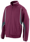 Adult/ Youth, 2-Front Pockets,Full Zip, 2-Color Jacket MAROON/SLATE/WHITE Pocket