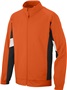 Adult/ Youth Full Zip, Front Pockets, Open Bottom, Matte brushed Tricot Jacket ORANGE/BLACK/WHITE Pocket