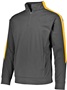 Youth Front Pouch Pocket, Set-in Sleeves Pullover 1/4 Zip Warm-Up Jacket BLACK/GOLD Pocket