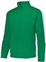Youth Front Pouch Pocket, Set-in Sleeves Pullover 1/4 Zip Warm-Up Jacket KELLY/WHITE Pocket
