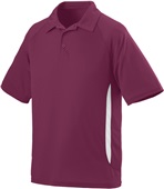  Adult 2-Color Polo Sport Shirt  MAROON/WHITE Pocket