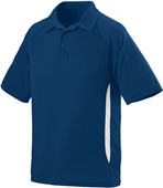  Adult 2-Color Polo Sport Shirt  NAVY/WHITE Pocket