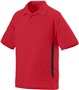  Adult 2-Color Polo Sport Shirt  RED/BLACK Pocket