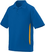  Adult 2-Color Polo Sport Shirt  ROYAL/GOLD Pocket