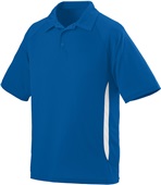 Adult Mission Polo Sport Shirt ROYAL/WHITE Pocket