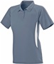 Womens 2-color, Wicking, 3-Button, Mission Polo Sport Shirt  GRAPHITE/WHITE Pocket