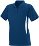 Womens 2-color, Wicking, 3-Button, Mission Polo Sport Shirt  NAVY/WHITE Pocket