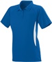 Womens 2-color, Wicking, 3-Button, Mission Polo Sport Shirt  ROYAL/WHITE Pocket