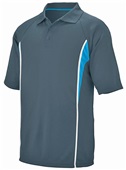 Augusta Sportswear Adult Rival Sport Polo Shirt 5023 SLATE/POWER BLUE/WHITE Pocket
