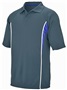 Adult Sport 3-Button, Polo Shirt SLATE/PURPLE/WHITE Pocket