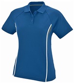 Womens 2-Color Wicking Rival Sport Polo Shirt NAVY/SLATE/WHITE Pocket