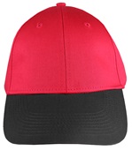 Snap Back Adjustable Youth 6-Panel Low-Profile Baseball Cap (Purple,Black,Red,Silver) RED/ BLACK Front
