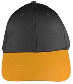Snap Back Adjustable Youth 6-Panel Low-Profile Baseball Cap (Purple,Black,Red,Silver) BLACK/ GOLD Front
