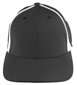  Adult/Youth Flexfit, Pre-curved bill, Low Profile Baseball/Trucker Caps GRAPHITE/WHITE Front