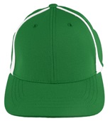  Adult/Youth Flexfit, Pre-curved bill, Low Profile Baseball/Trucker Caps KELLY/WHITE Front